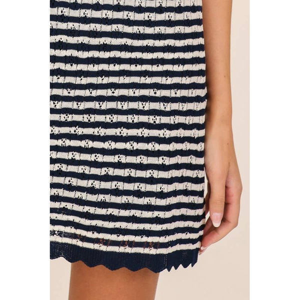 Seaside Stripe Knit Mini Dress