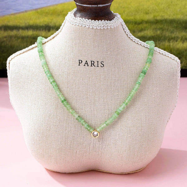 JOSSLYN by wall to wall - NATURAL SEMI PRECIOUS STONE BEADED CHARM NECKLACE | 80N92658