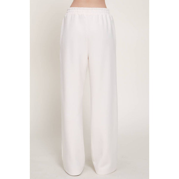Elastic Waist Soft Modal Scuba Wide Pants