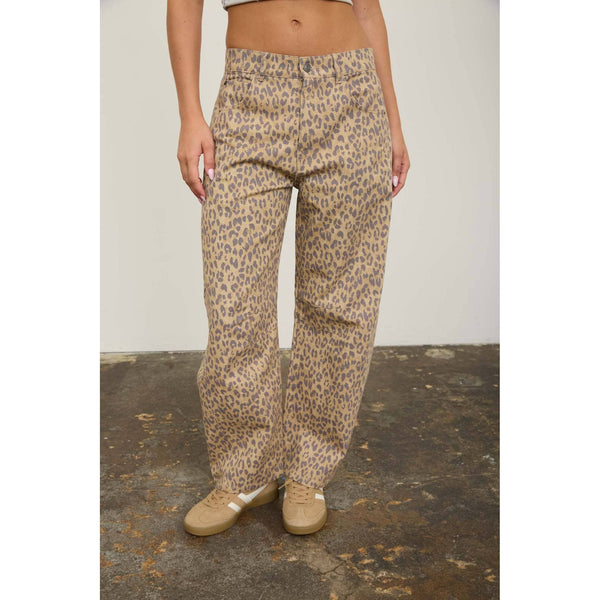 LEOPARD PRINT JEANS