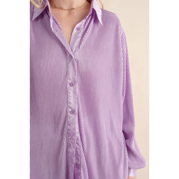 Accordian Blouse Short Lounge Set