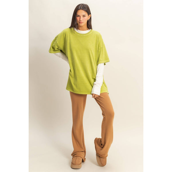 Oversized Crew Neck Top