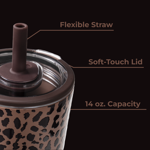 HydroJug - Brown Leopard HydroJug 14oz Everyday Tumbler