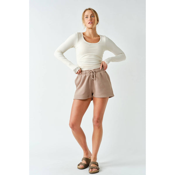 Cotton Blend Sweat Shorts