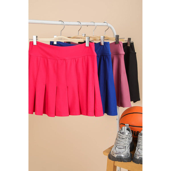 Activewear Pleated Skirt with Short Liner