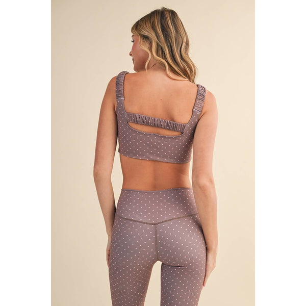 KIMBERLY C - Polka Dot Print Ruched Bra Top by KIMBERLY C