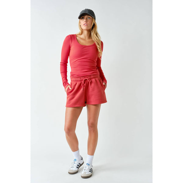 Cotton Blend Sweat Shorts