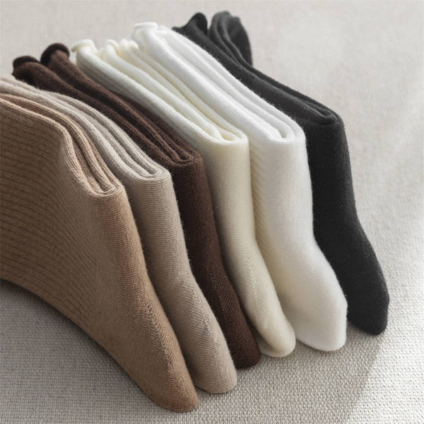 Flounce Solid Color Simple Sweet Socks