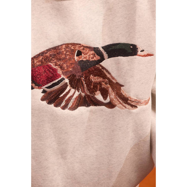'MALLARD' Embroidered Mock-Neck Sweatshirt