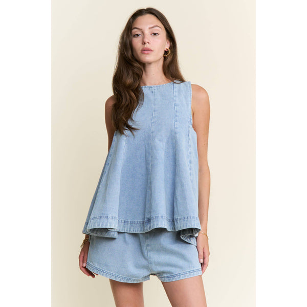 J.NNA - DENIM TOP & SHORTS SET
