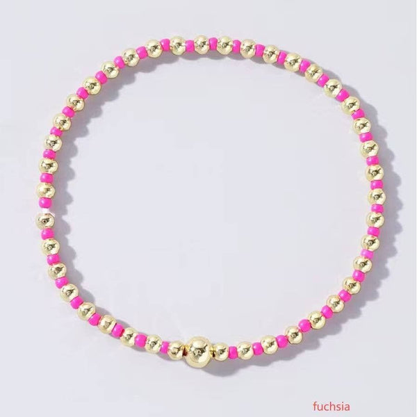BOHO COLORFUL BALL BEADED BRACELET