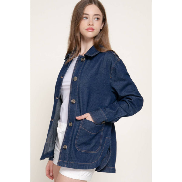 Long Sleeve Denim Shacket