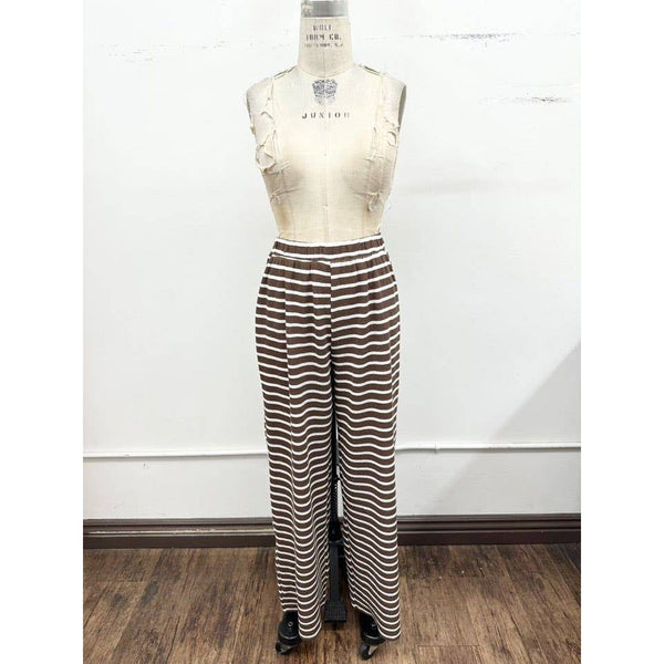 TIMING - Striped Lounge Top & Wide Leg Pant Set