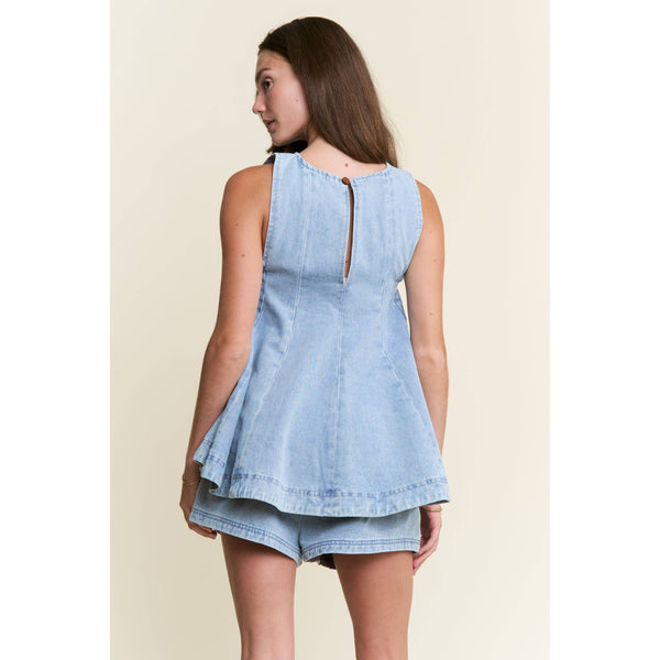 J.NNA - DENIM TOP & SHORTS SET