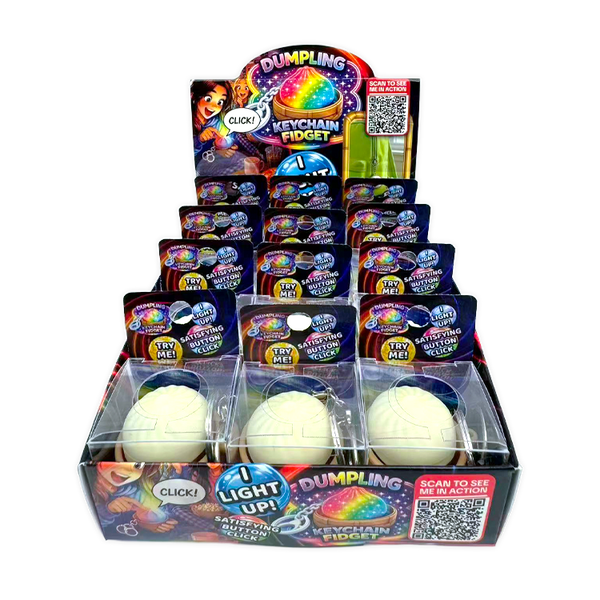 Fun Doh Dumpling Light-Up Click Fidget Keychain