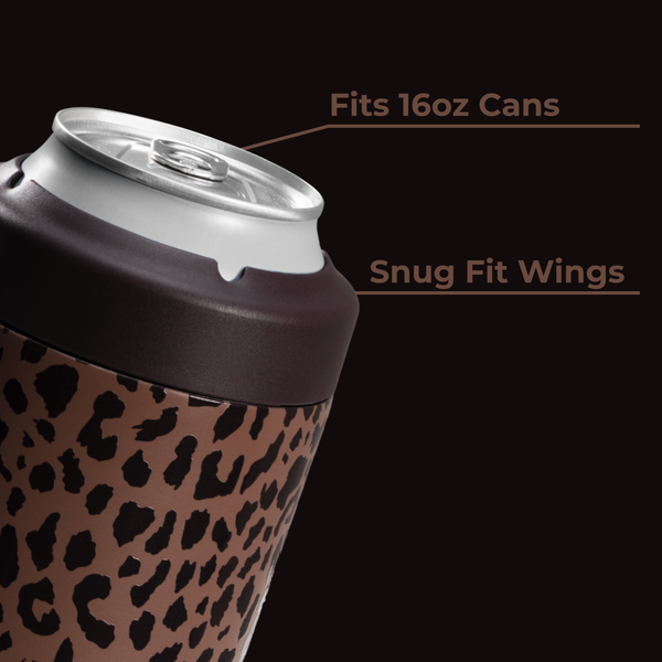 HydroJug - Brown Leopard HydroJug 16 oz Can Cooler
