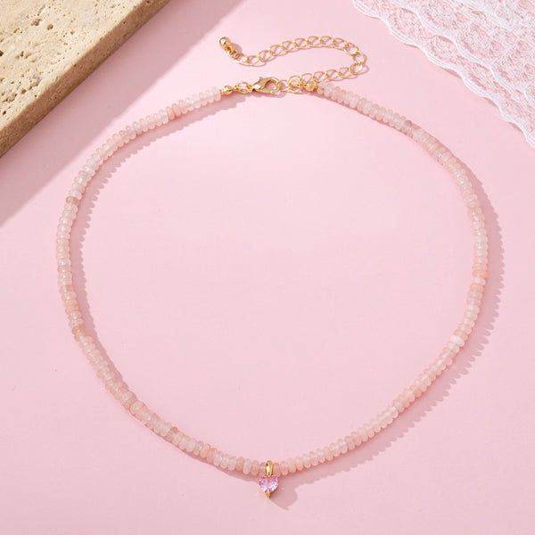 JOSSLYN by wall to wall - NATURAL SEMI PRECIOUS STONE BEADED CHARM NECKLACE | 80N92658
