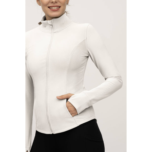 Ribbed Full Performance Full Zip Jacket