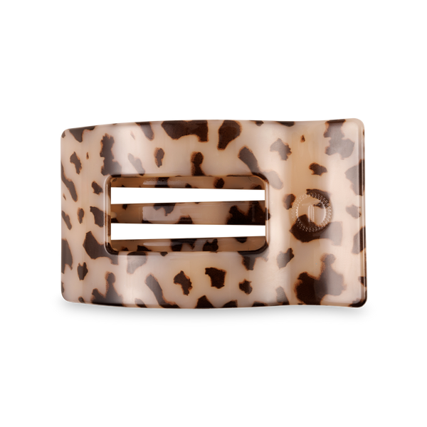 TELETIES - Flat Rectangle Hair Clip | Medium | Blonde Tortoise