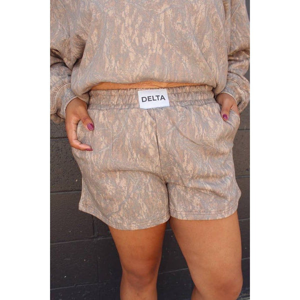 Delta Dark Camo Mockneck Short Set