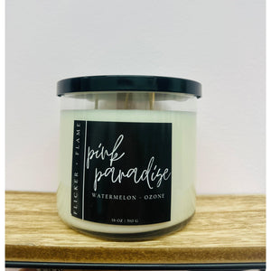 Flicker & Flame 18oz Candle - Pink Paradise - Southern Roots Clothing Company