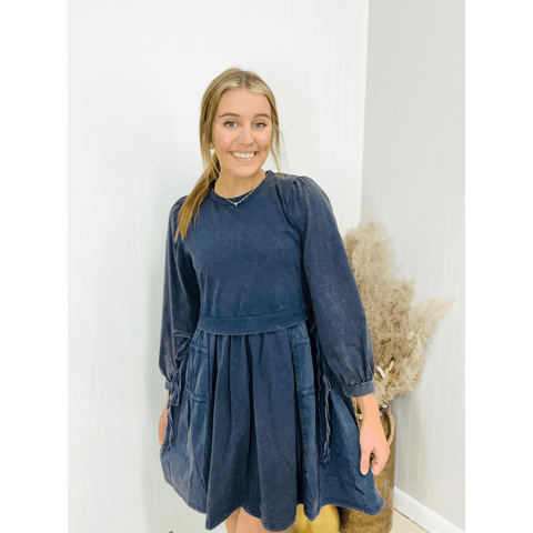 Grace Skirt Dress - Navy - Southern Roots Clothing Company