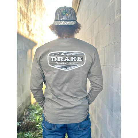 Drake Americana Badge Long Sleeve T Shirt