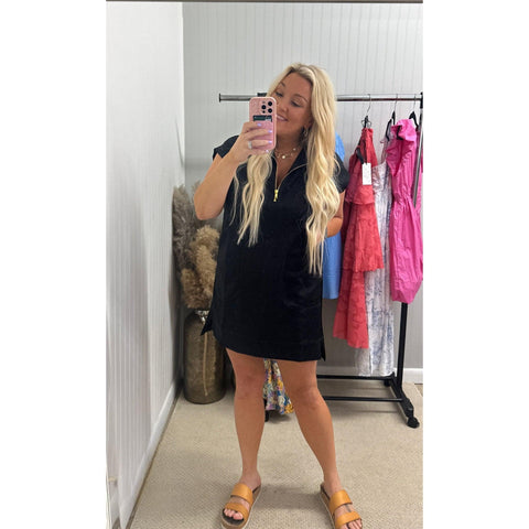 Jacquard Quarter Zip Dress - Southern Roots Clothing Company