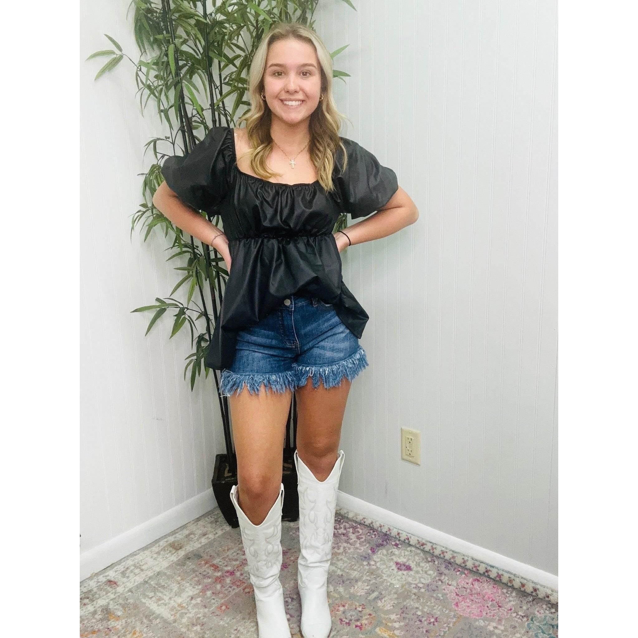 Leather Babydoll Top - Southern Roots Clothing Company