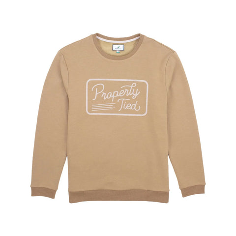 Properly Tied Stride Crewneck Sweatshirt - Walnut