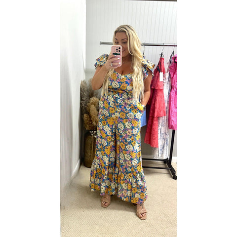 Peony Floral Jumpsuit - Southern Roots Clothing Company