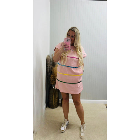 Pink Sparkle Dress - Southern Roots Clothing Company