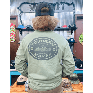 Southern Marsh Branding LS - Mountain Medallion - Bay Green - Southern Roots Clothing Company