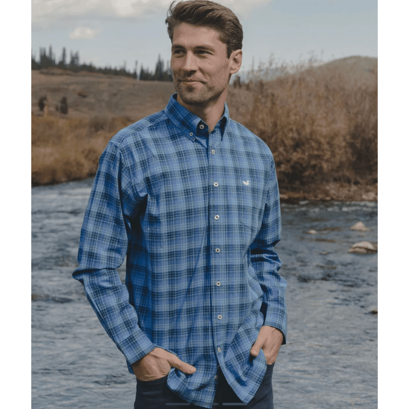 Southern Marsh - Holly Ridge Washed Dress Shirt - Southern Roots Clothing Company