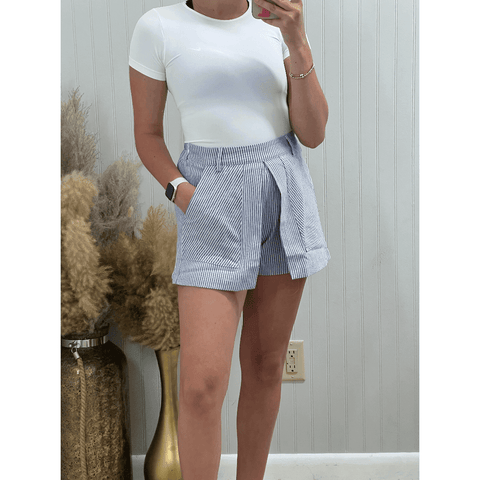 Striped High Waist Skort - Southern Roots Clothing Company